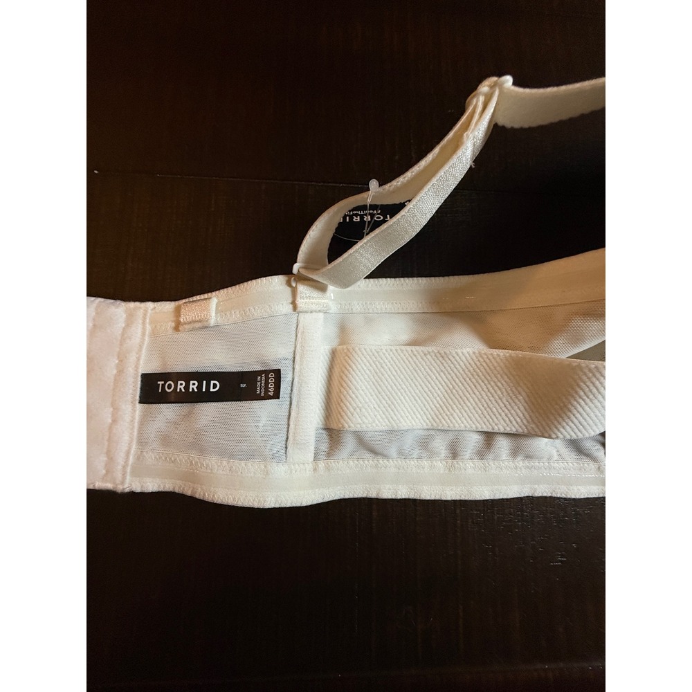 Torrid 46DDD Bombshell Ever Strapless Boost Bra Removable Multi Way Straps White - Picture 7 of 11
